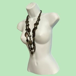 Boho Tribal  Multi-Layered Chunky Beads Ethnic Inspired Necklace